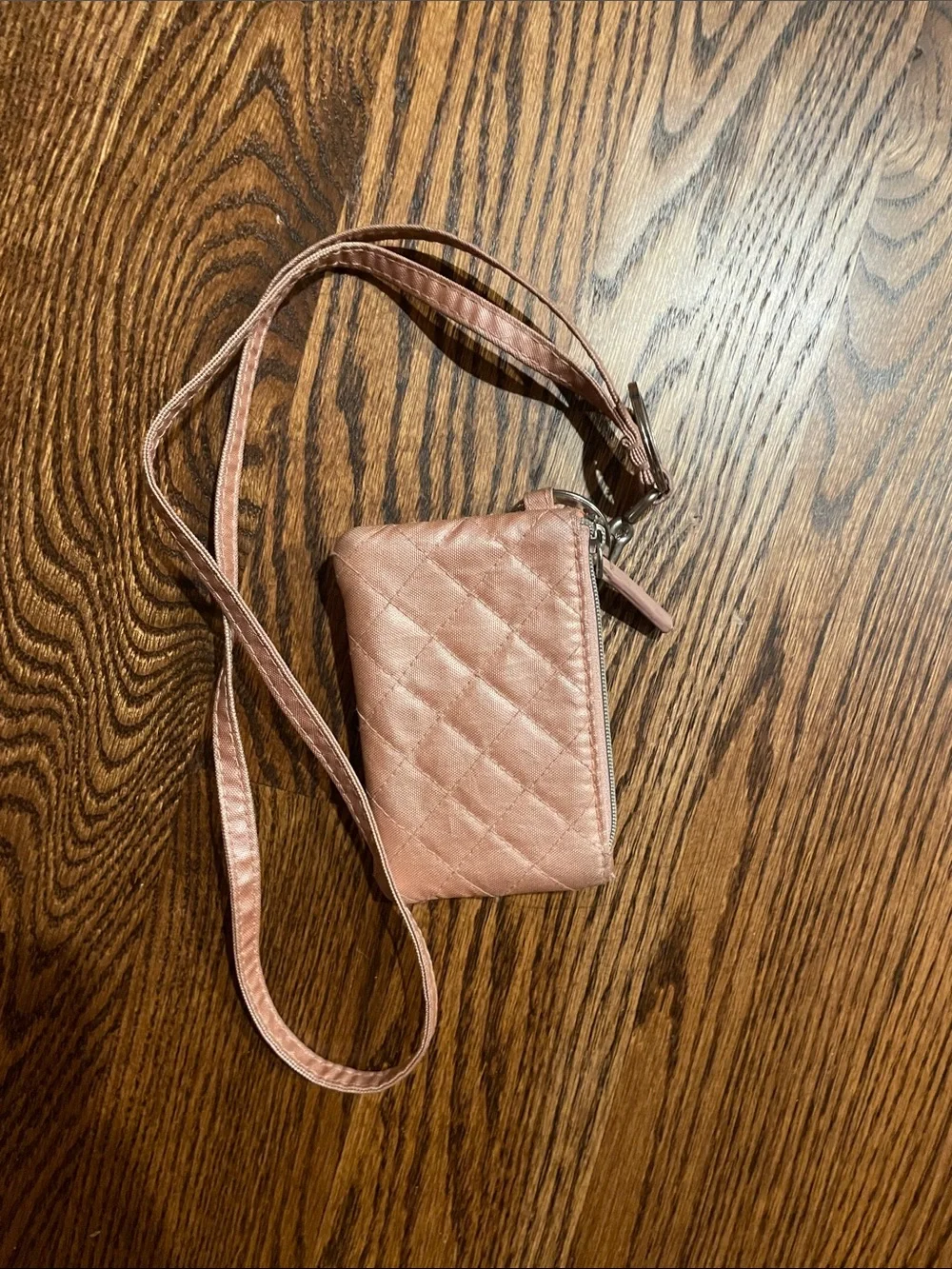 Quilted Pink Wallet lanyard - Chic Everyday card holder